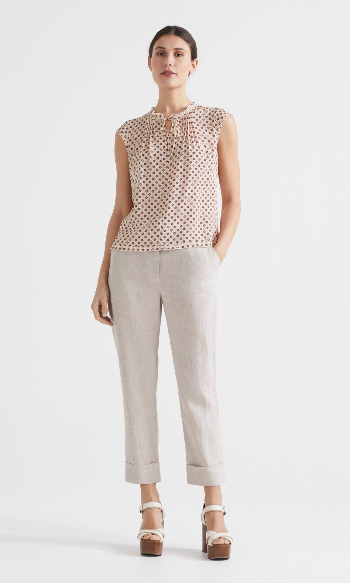 Montpelier Cuffed Pant Beige