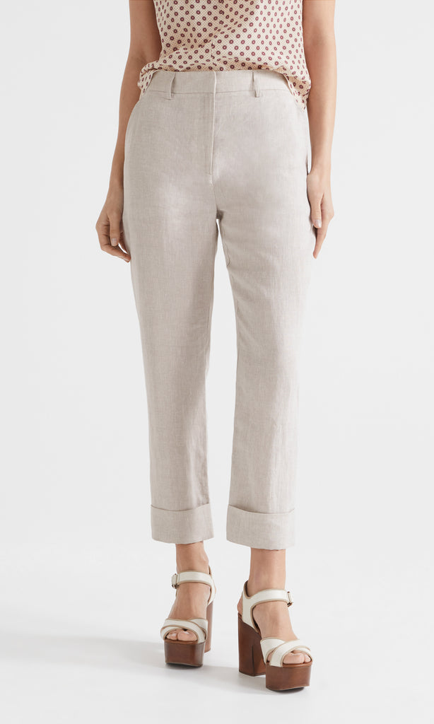 Montpelier Cuffed Pant Beige