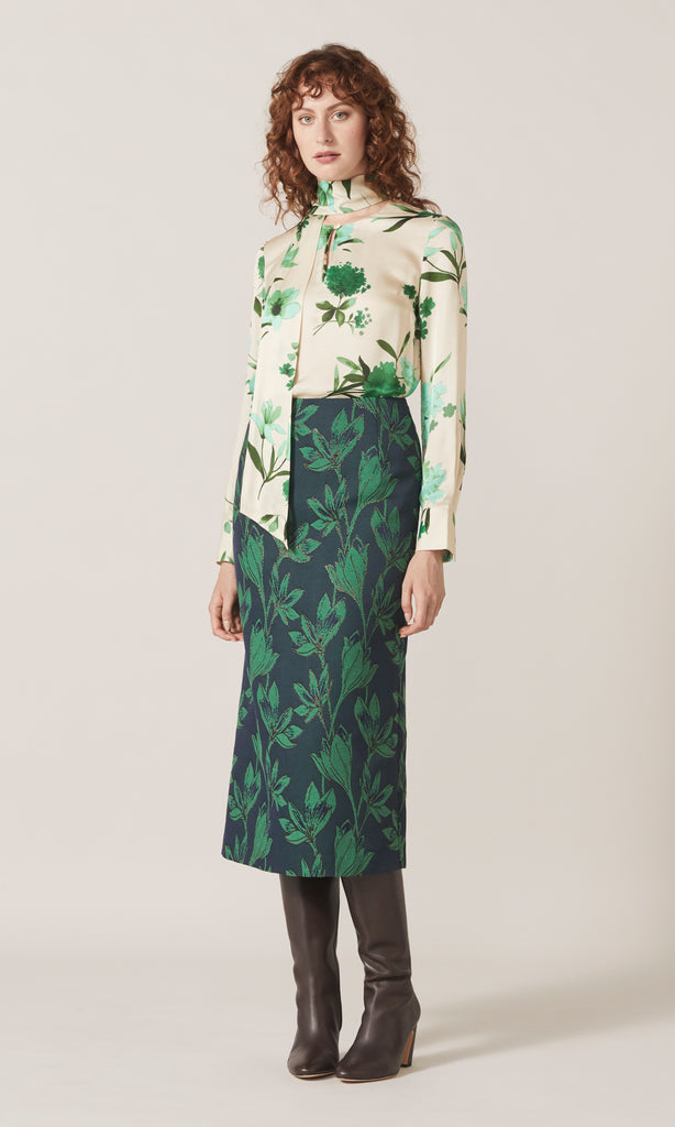 Jardin Tie Blouse Mint