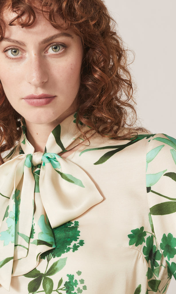 Jardin Tie Blouse Mint