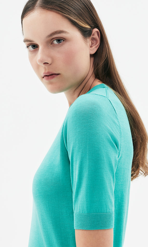 Selene S/S Pullover Turquoise