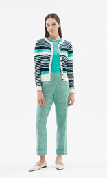 Ciro Stripe Cardigan Mint/Aqua