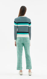 Ciro Stripe Cardigan Mint/Aqua