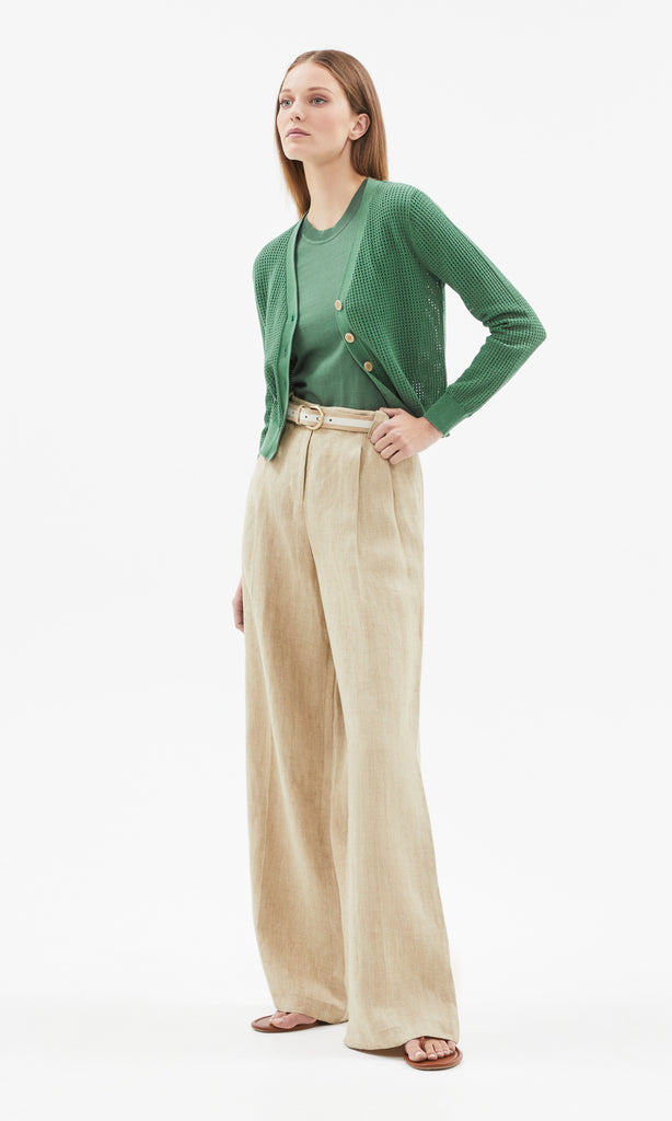 Imperial Vee Cardigan Fern