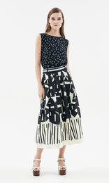 Milano Skirt Navy/Ivory