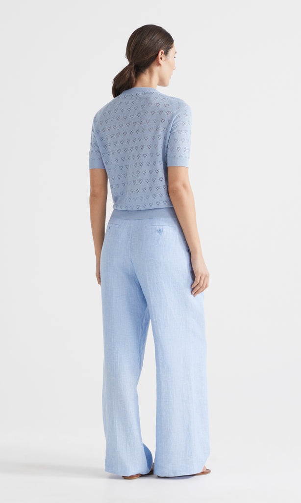 Amore SS Pointelle Blue