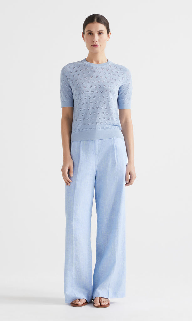 Amore SS Pointelle Blue