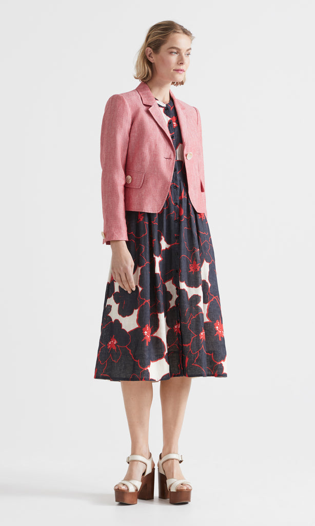 Lahaina Button thru Dress Poppy