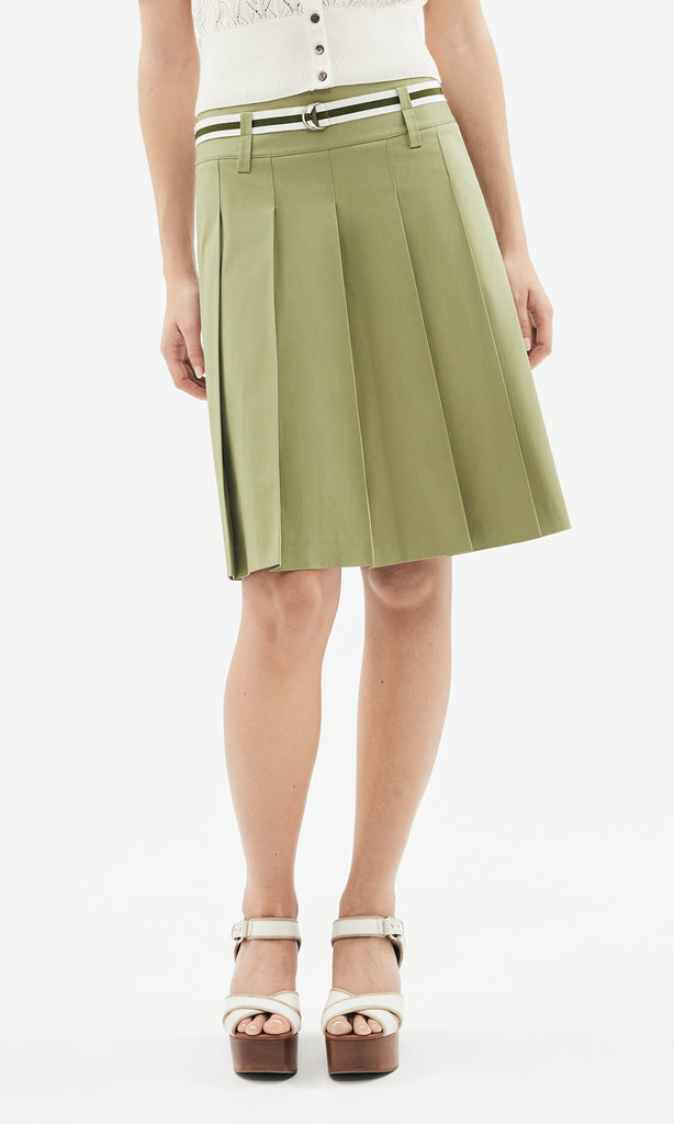 Allegria Pleated Skirt Sage