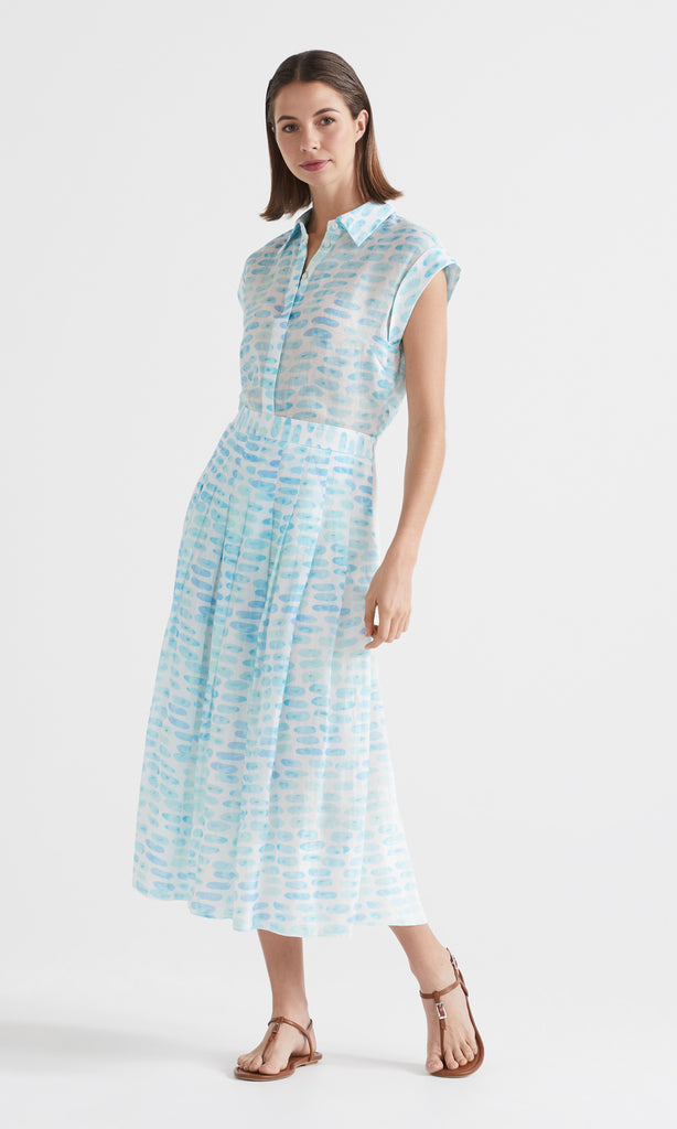 Seascape S/S Shirt Aqua