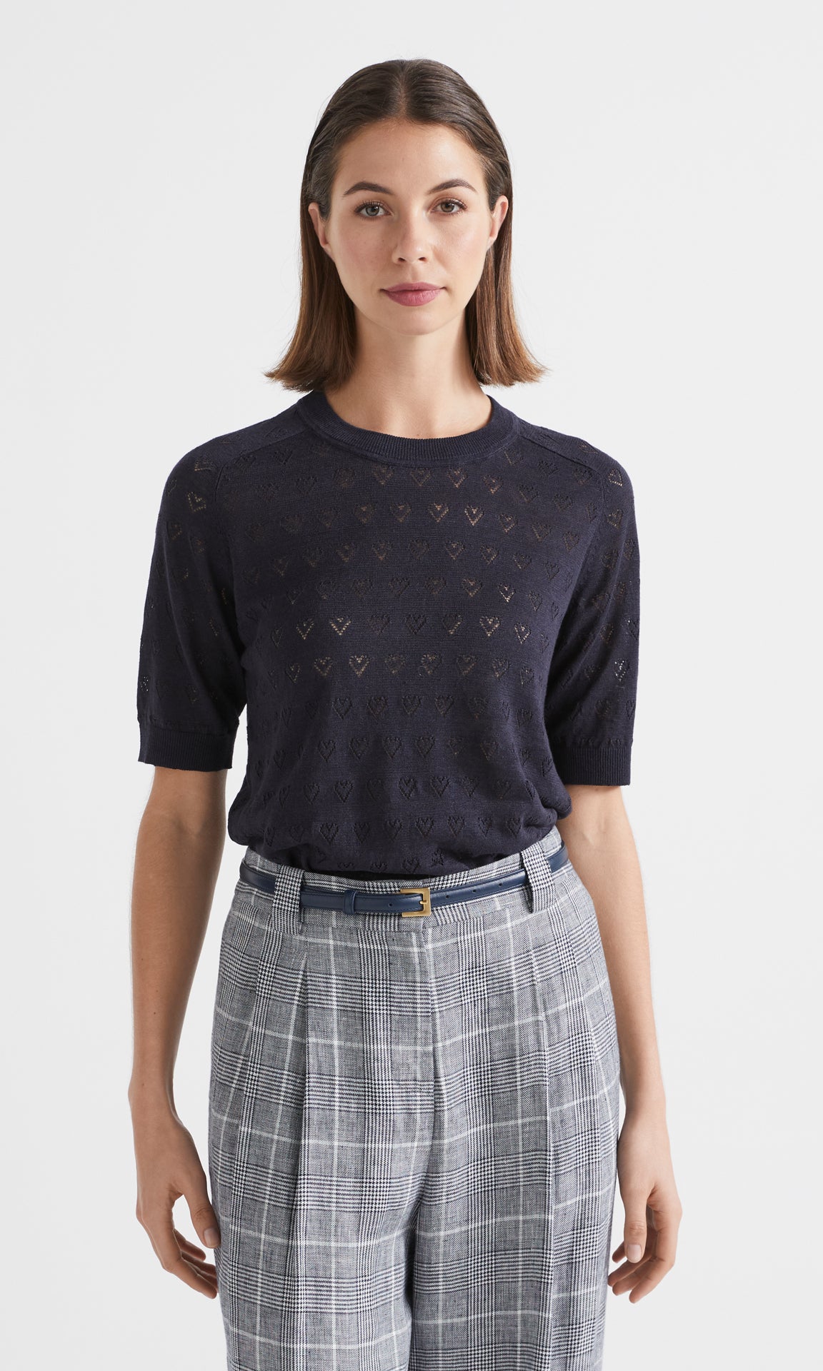 Amore SS Pointelle Navy