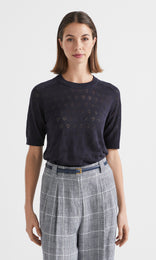Amore SS Pointelle Navy