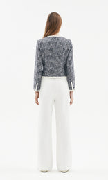 Tivoli Collarless Jacket Navy/Ivory