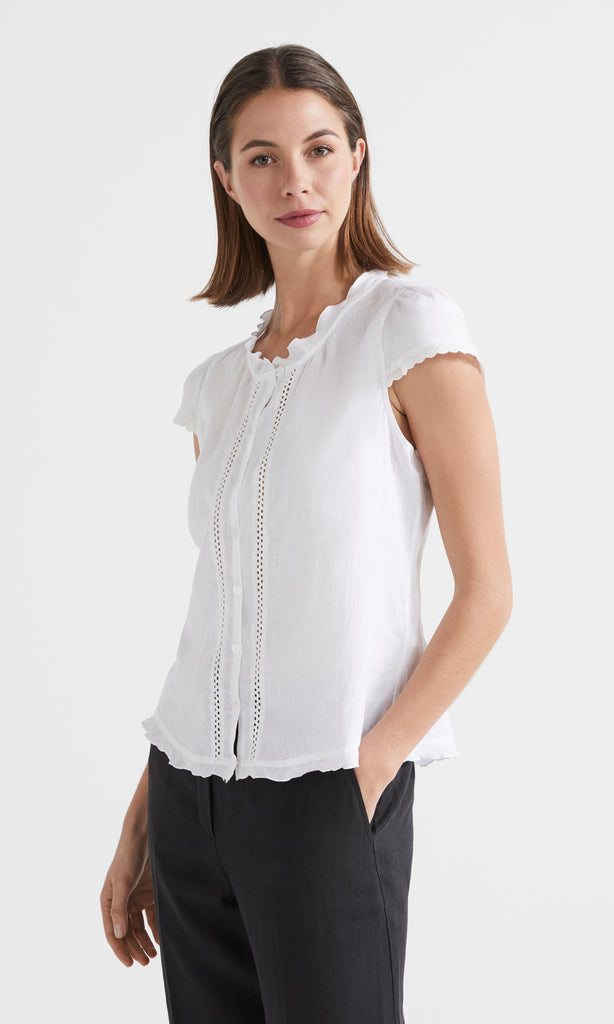 Sahara EmbelishedTop White