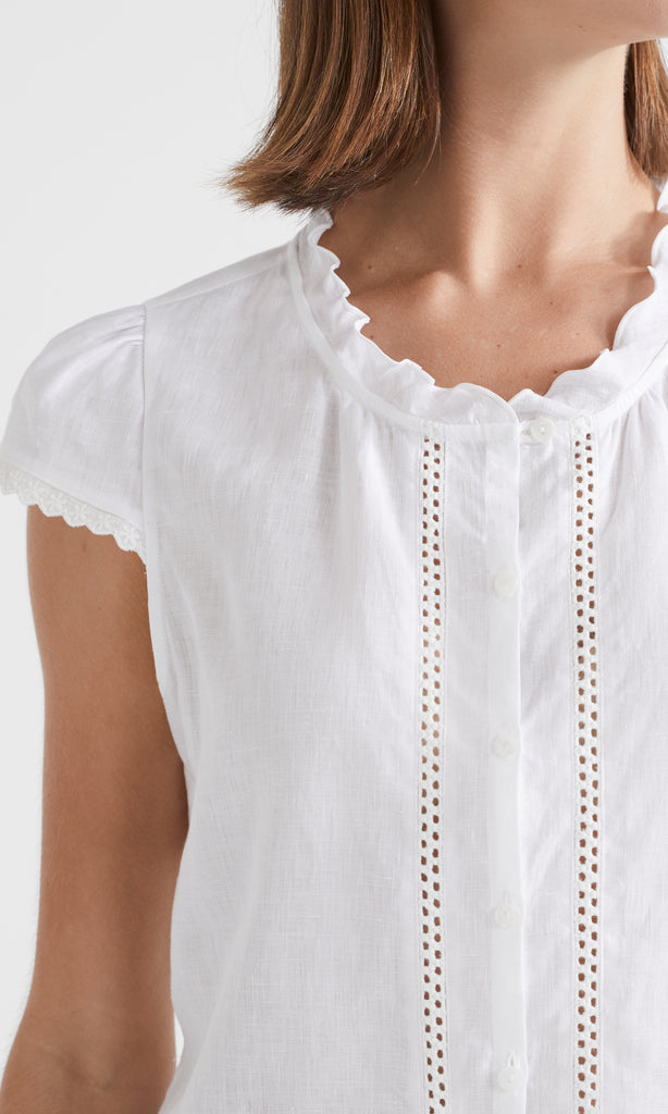 Sahara EmbelishedTop White