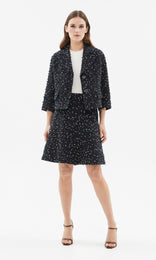 Cassis Bias Skirt Navy/White