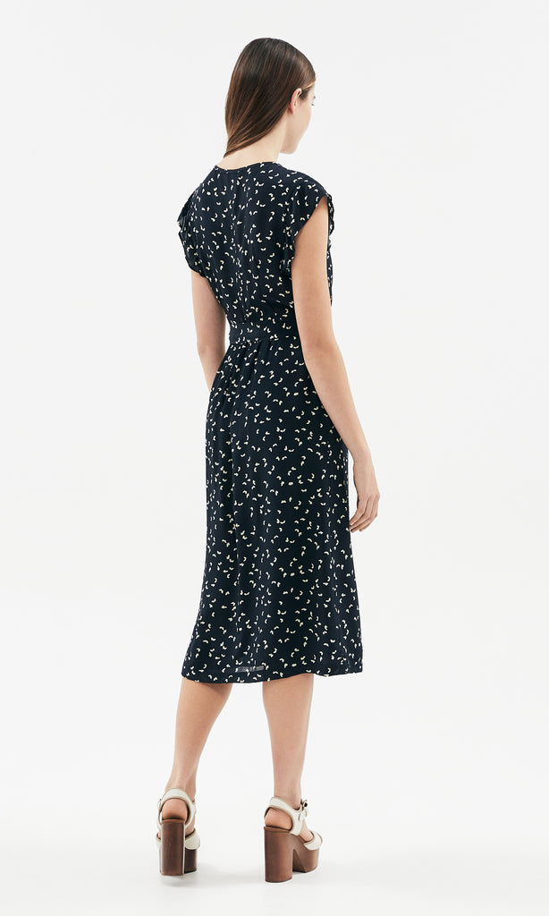 Papillon Dress Navy/Ivory