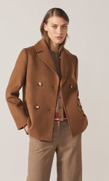 Kelly Dble Breasted Coat Camel