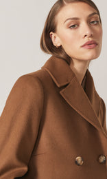 Kelly Dble Breasted Coat Camel