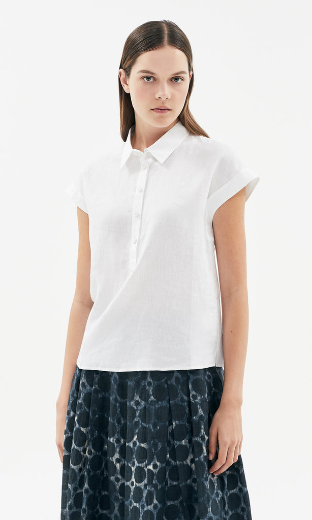 Lumet Collared Blouse White