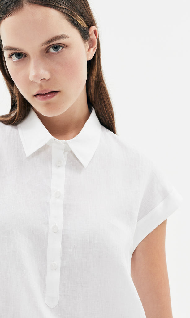 Lumet Collared Blouse White