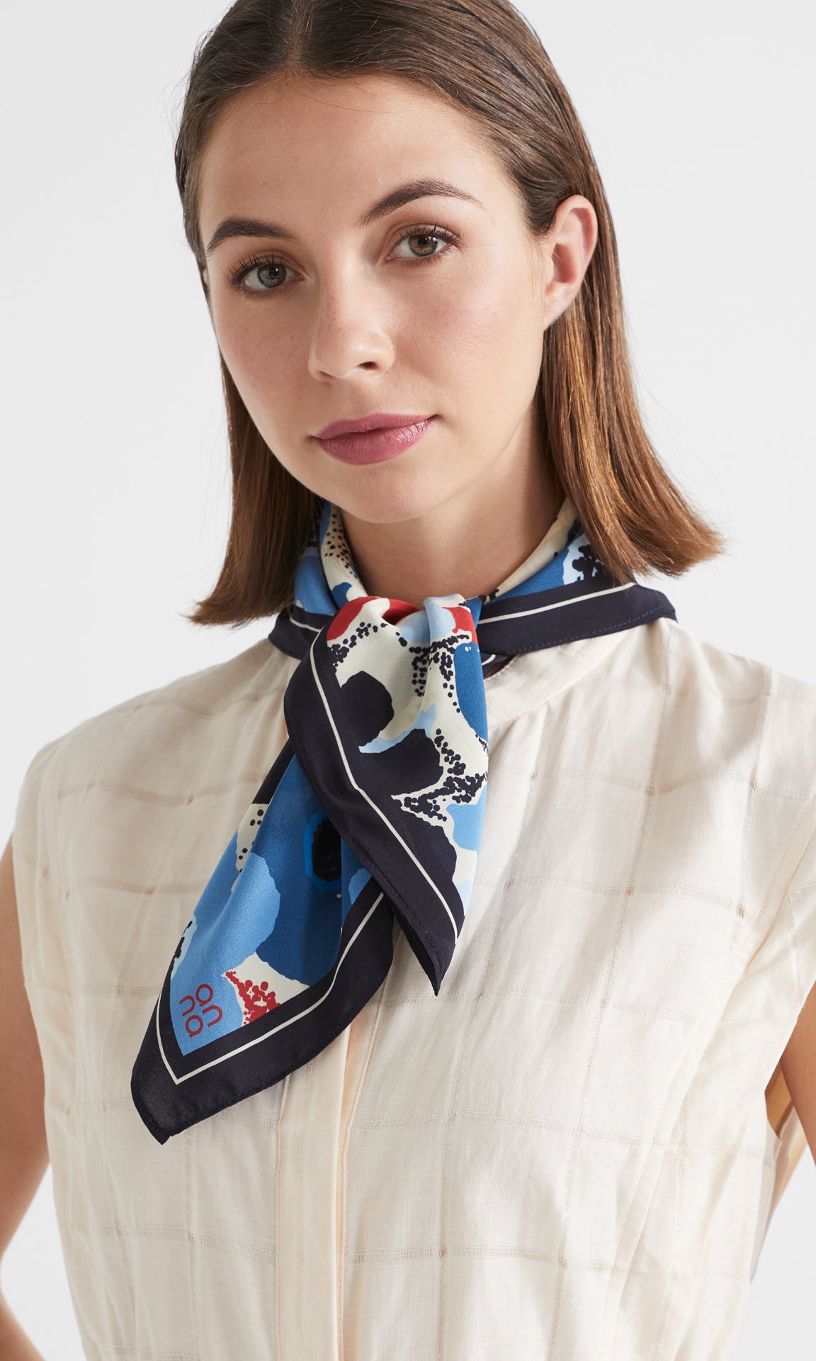 Flower Scarf Indigo