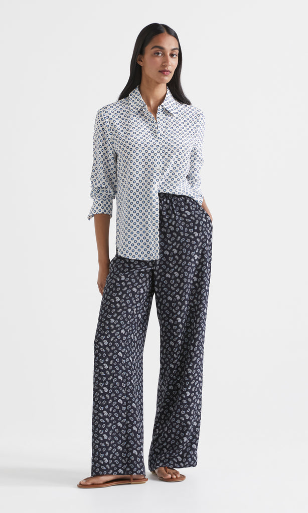Paisley Pant Navy