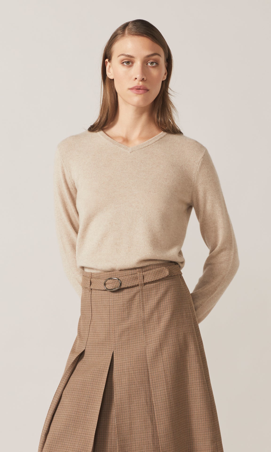 Lytton LS Vee Knit Birch