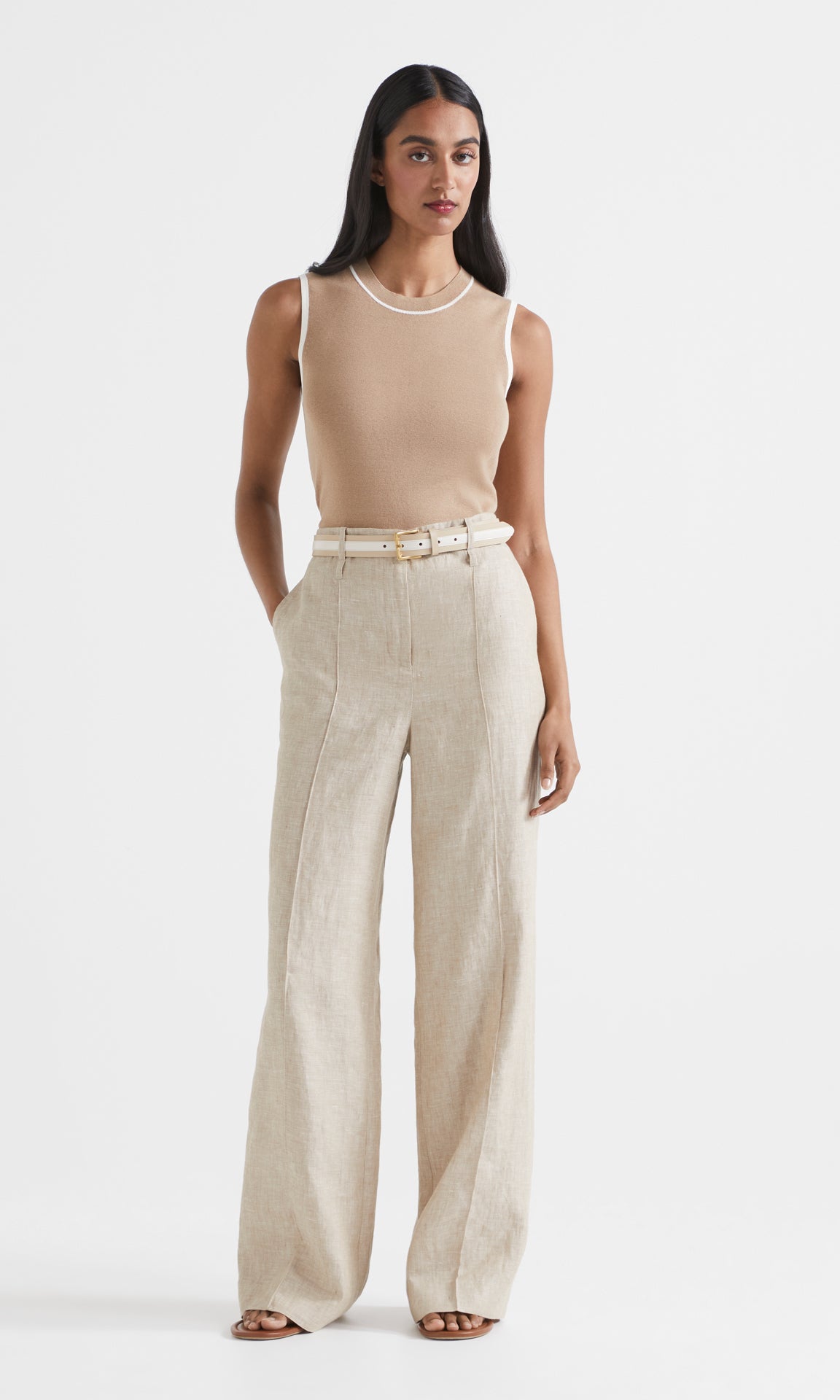 Vera Sleeveless Natural/Ivory