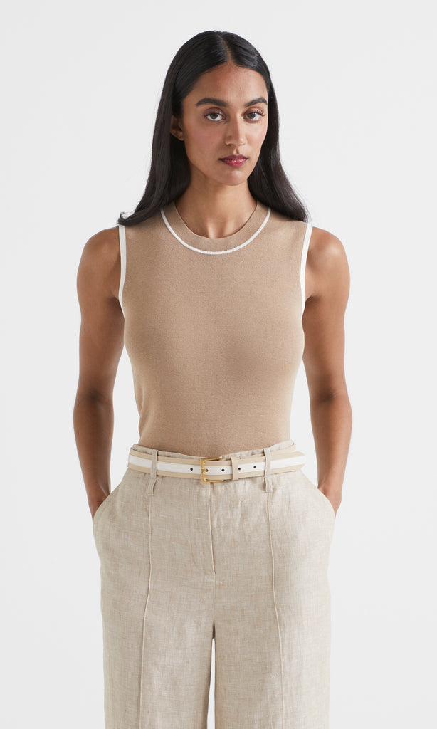 Vera Sleeveless Natural/Ivory