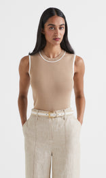 Vera Sleeveless Natural/Ivory