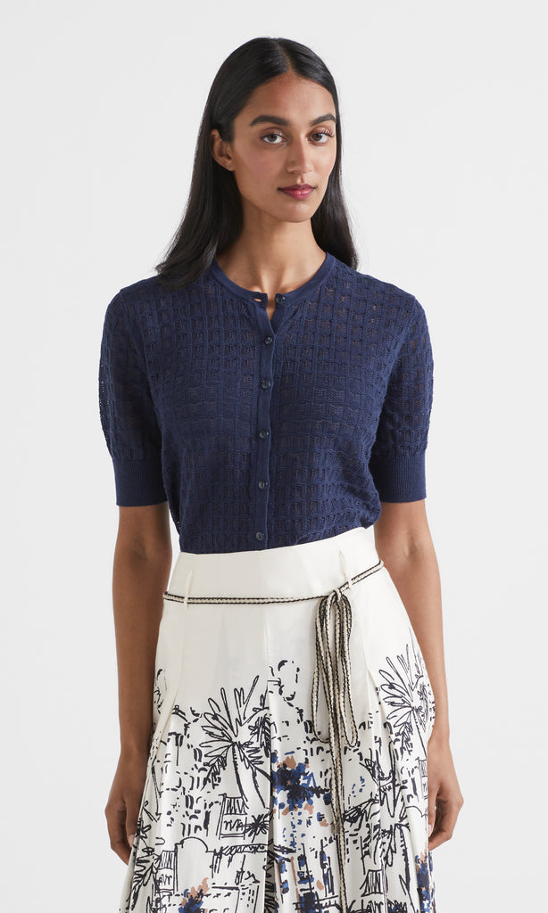 Riccone SS Cardi Navy
