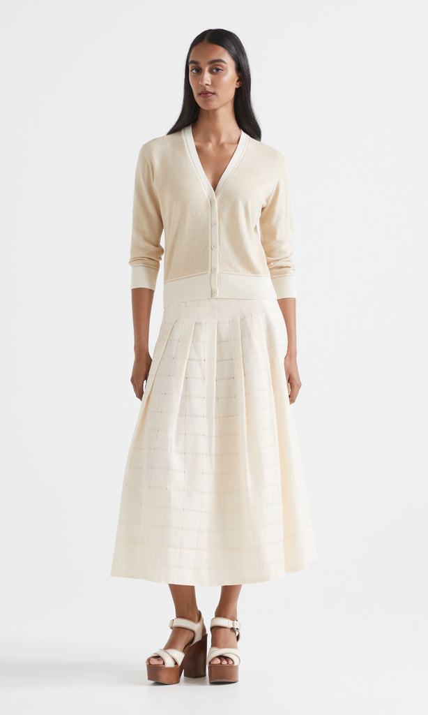 Florent Cardigan Flax /Ivory