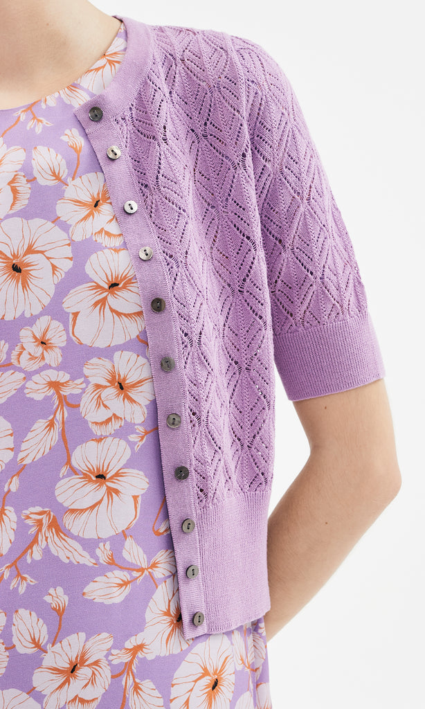 Novara S/S Cardigan Violet