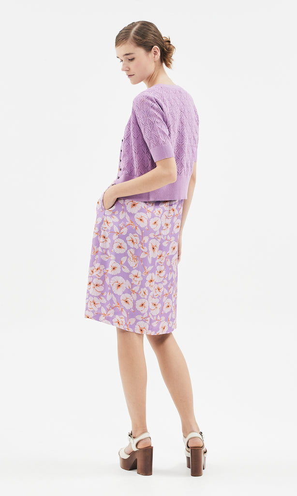 Novara S/S Cardigan Violet