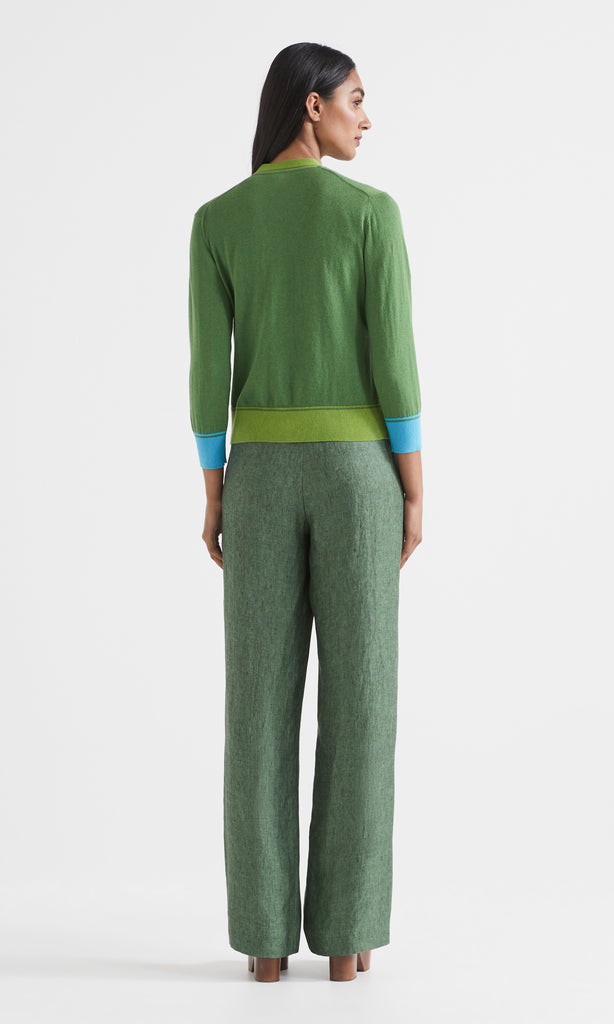 Florent Cardigan Green/Grass/Lagoon
