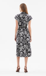 Lyon S/Sleeve Shirt Dress Blk/Ivory