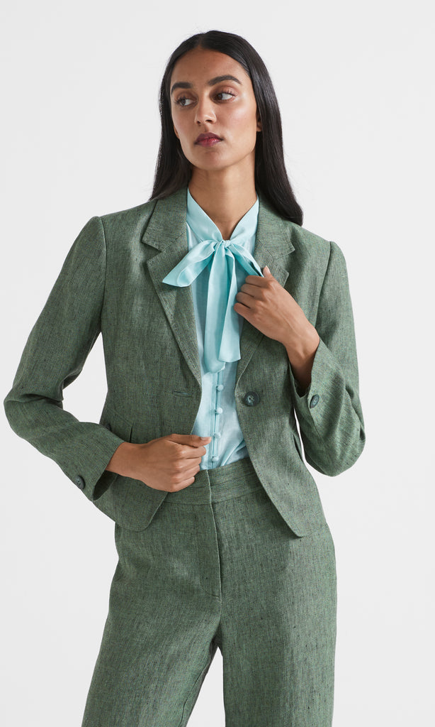 Liguria Single Button Jacket Green