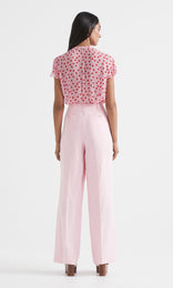 Pois Ruffle Blouse Cerise