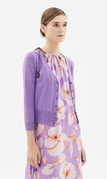 Selene V-Neck Cardigan Violet