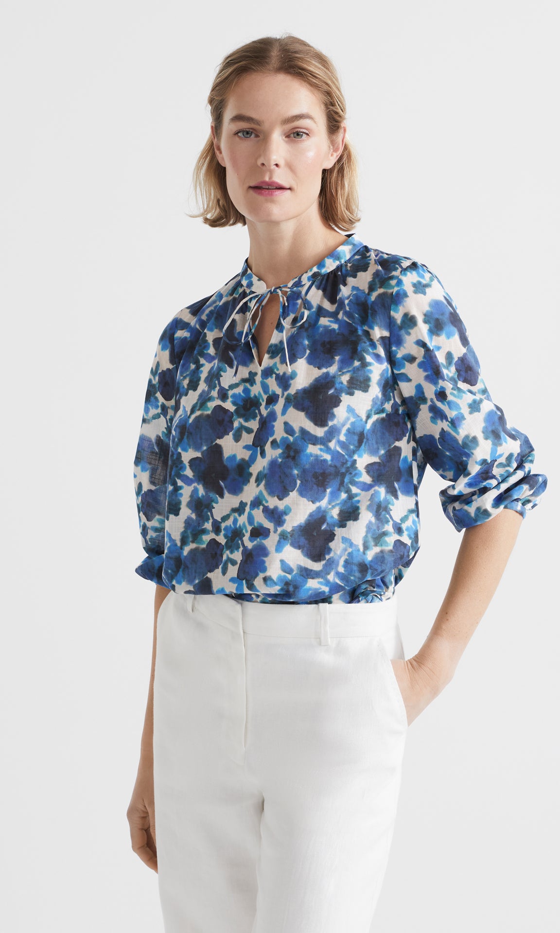 Corfu LS Blouse Ink