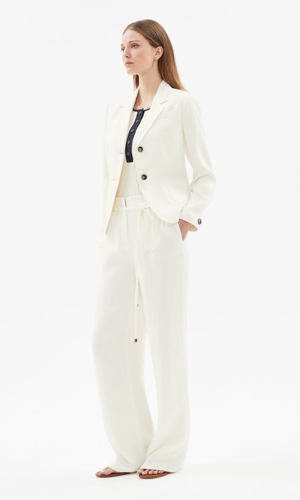 Carnaby Pant withTie belt Ivory