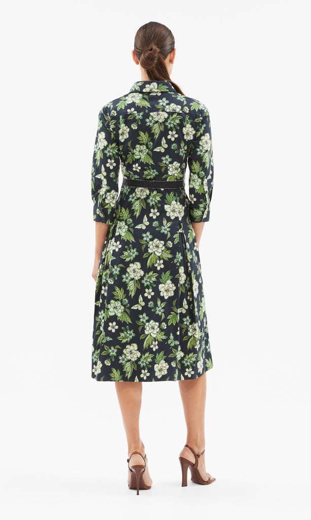 Aleria Shirt Dress Blk/Green