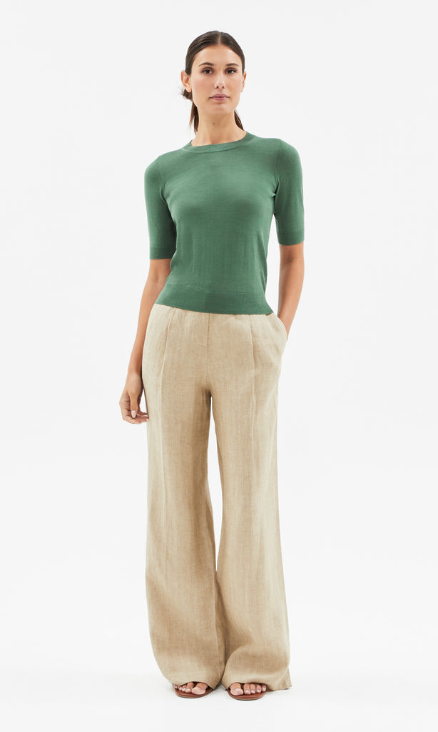Rapallo S/Sleeve Crew Moss