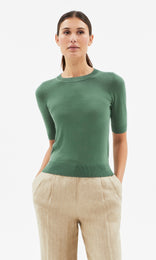 Rapallo S/Sleeve Crew Moss