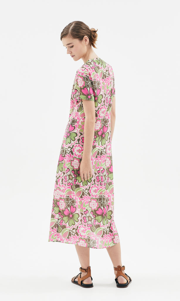 Calypso Dress Pistachio/Pink