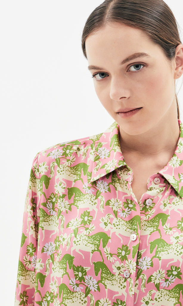 Equus Shirt Pistachio/Pink