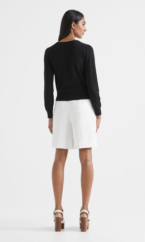Vera Cardigan Black/Ivory
