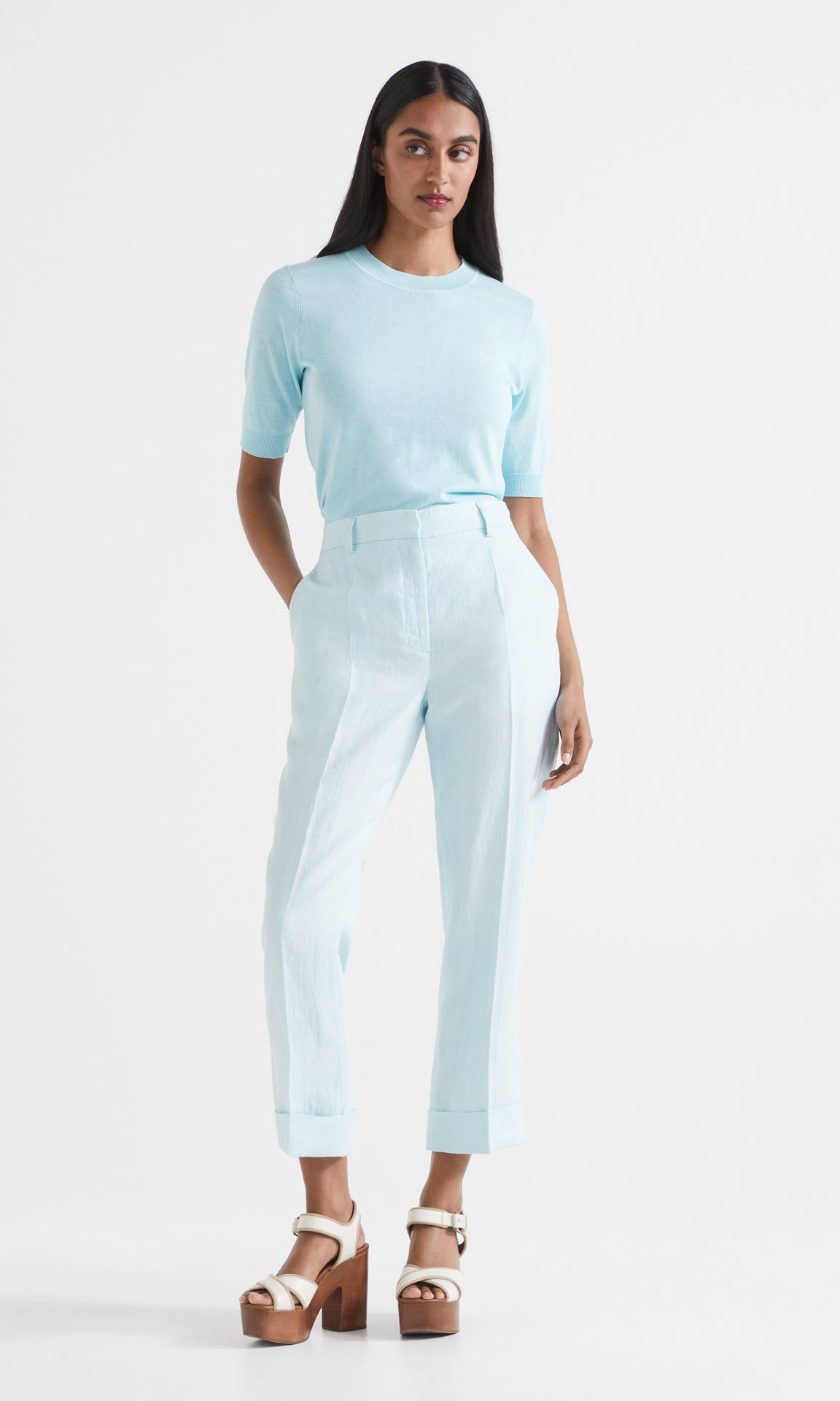 Vera S/S Crew Lt Blue