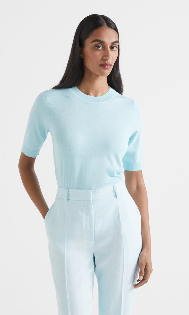 Vera S/S Crew Lt Blue